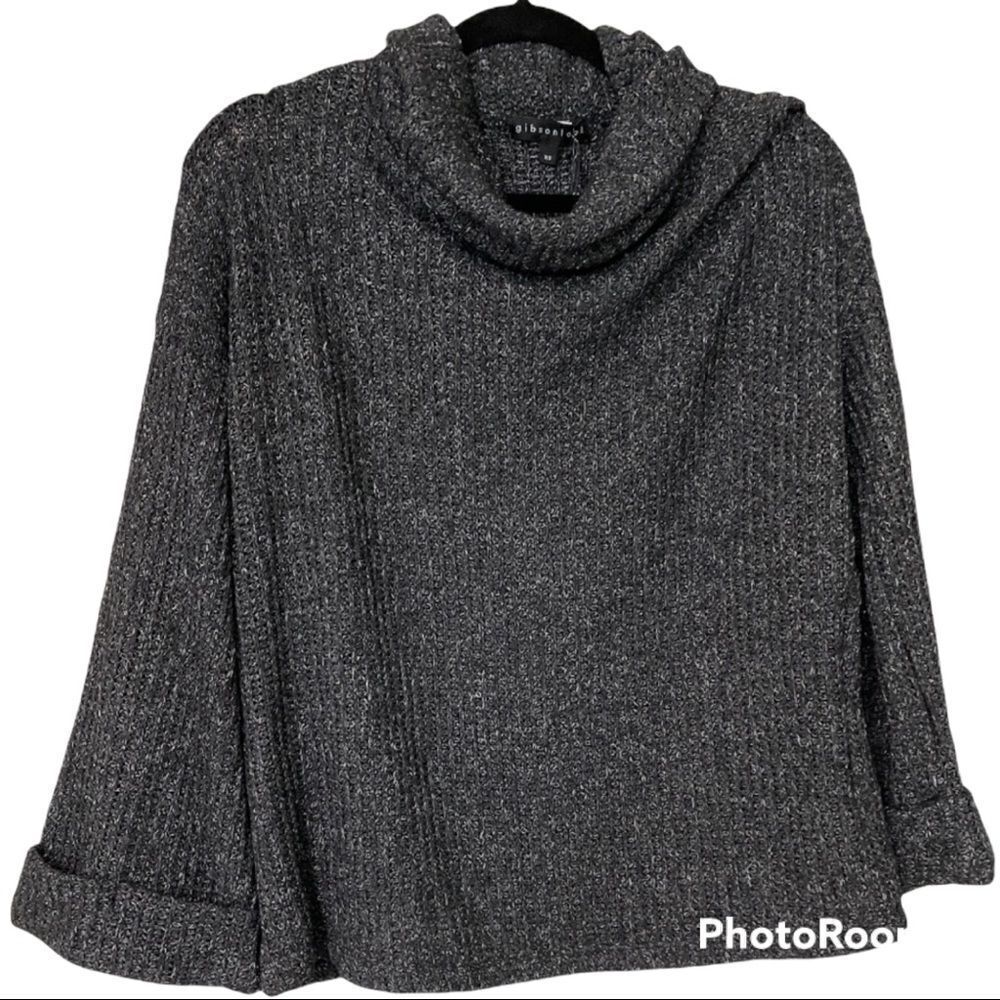 Gibsonlook charcoal cowl neck sweater NWT Medium